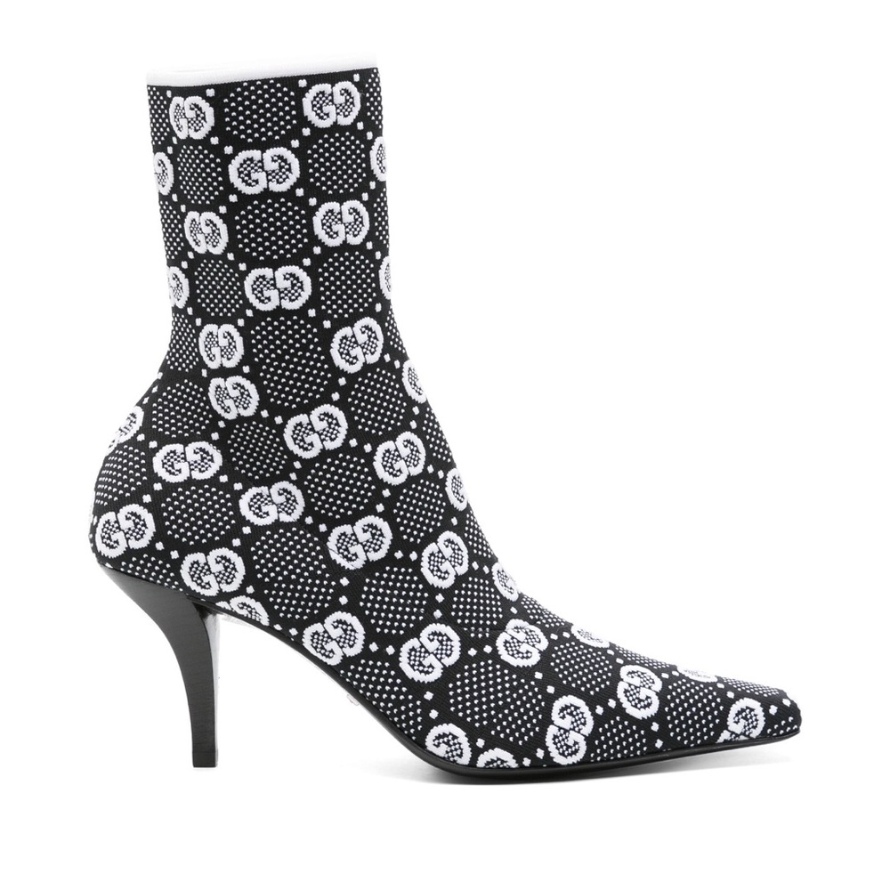 Gucci GG knit ankle boots